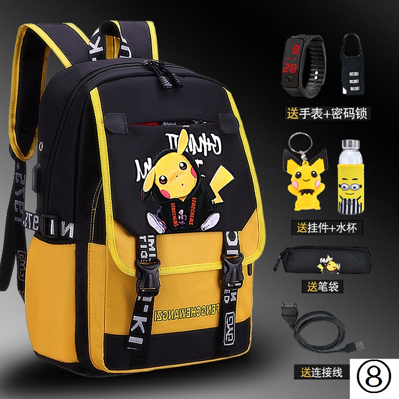 Balo Đi Học Cỡ Lớn In Hình Pikachu Thời Trang Hàn Quốc Cho Nam