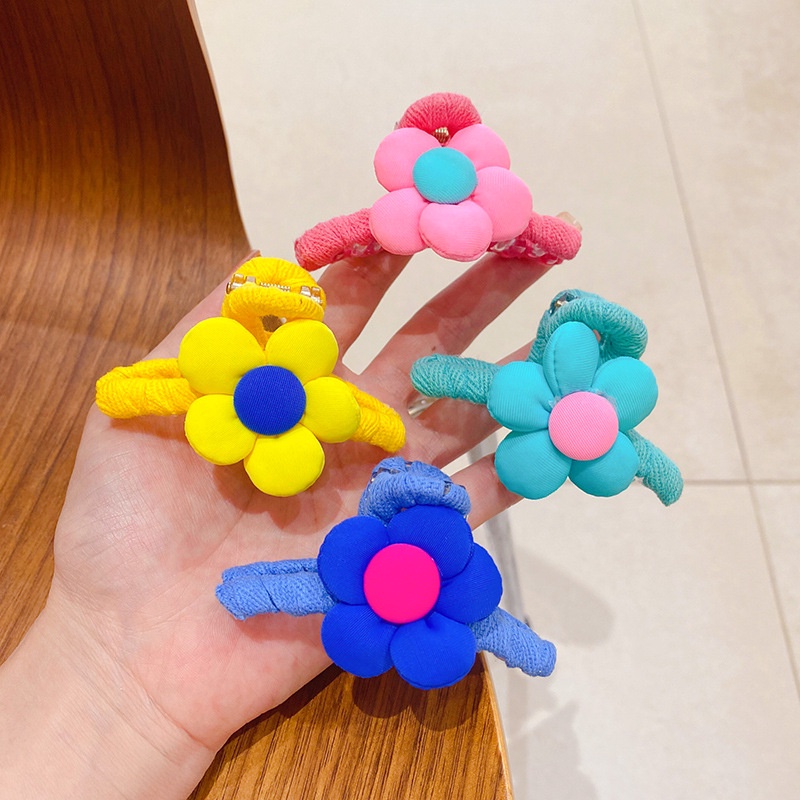 Kẹp Tóc Đính Hoa Nhỏ Dễ Thương Phong Cách Hàn Quốc Cho Bé Gái