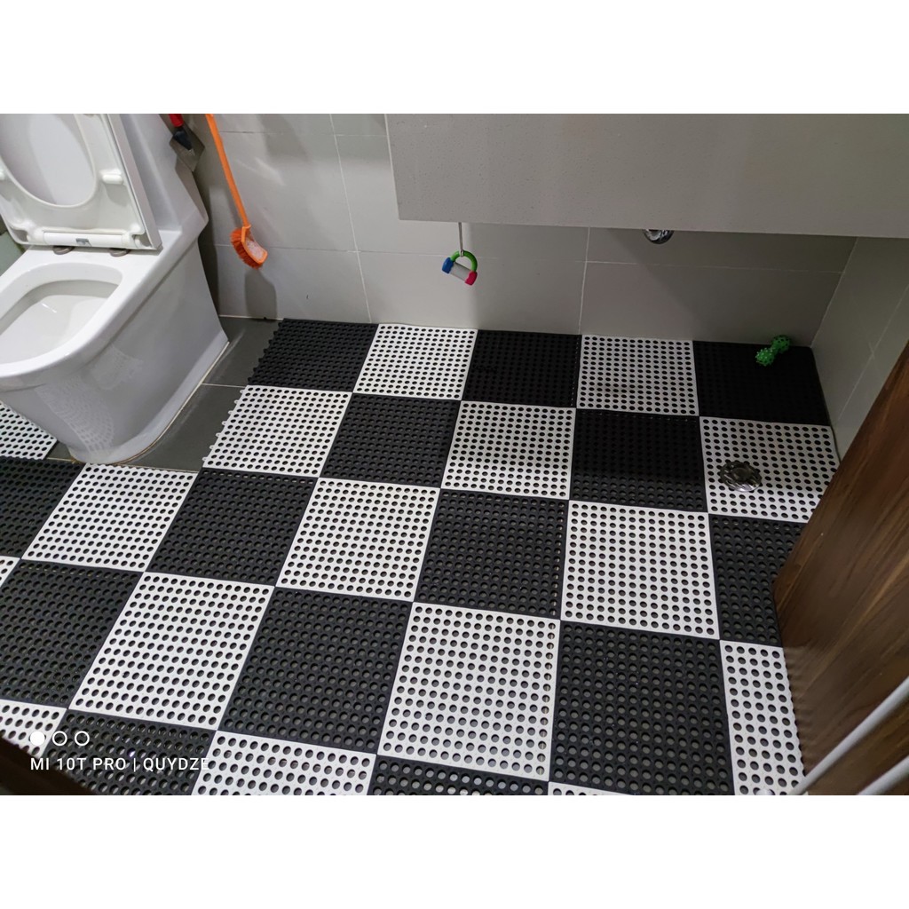 Tấm lót sàn 3T - Vỉ nhựa lỗ ghép chống trơn trượt nhà tắm