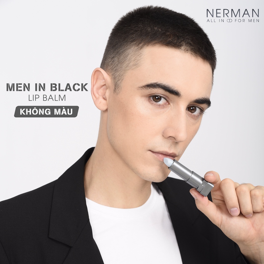 Son dưỡng cho nam Nerman Men in Black 2 in 1 dưỡng ẩm, ngừa thâm môi 4g | WebRaoVat - webraovat.net.vn