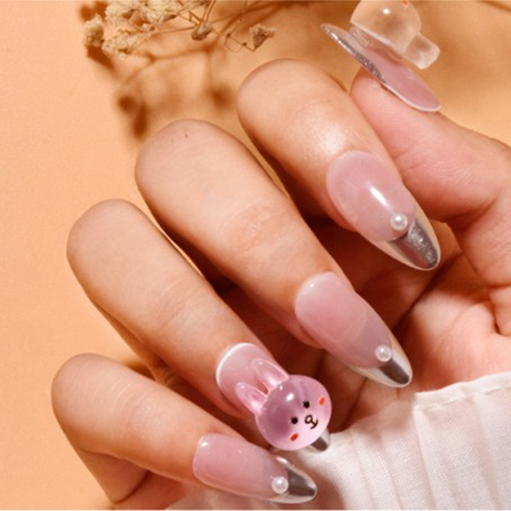 (Hàng Mới Về) Phụ Kiện Trang Trí Móng Tay Nghệ Thuật Hình Thỏ / Vịt Đáng Yêu Diy