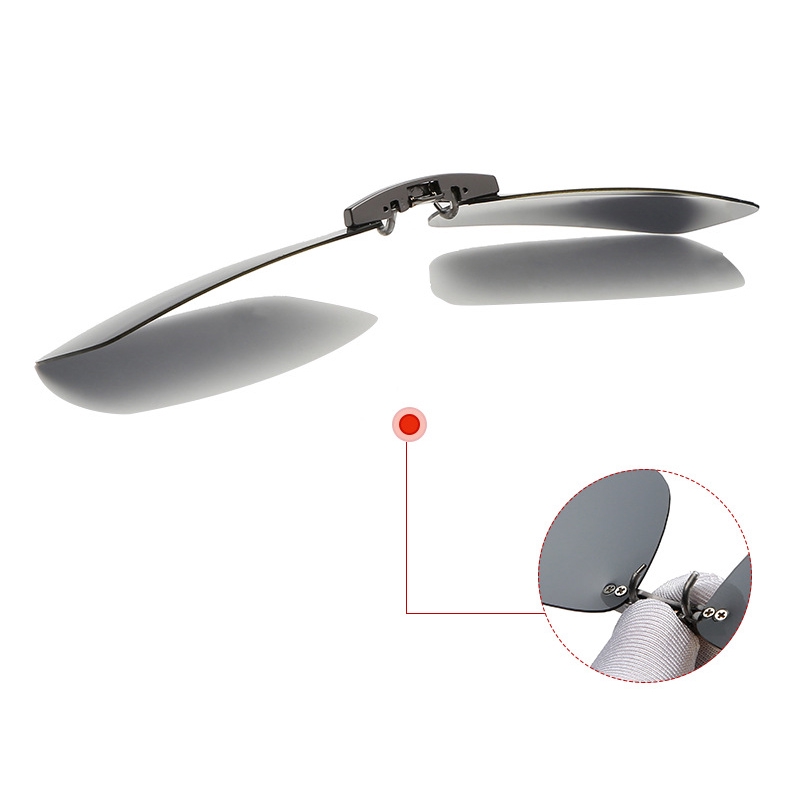 Kính mát phân cực thiết kế tròng kính có thể lật lên dễ kẹp thời trang cho nam nữ