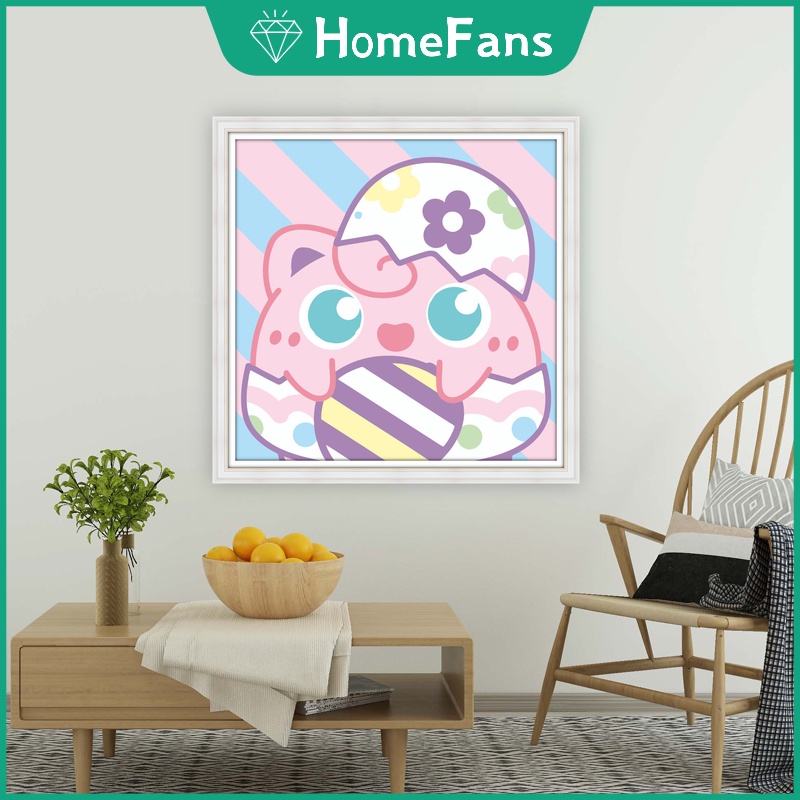 Bộ Tranh Đính Đá 5D Tự Làm Hình Pikachu Kích Thước 30x30cm / 40x40cm / 50x50cm