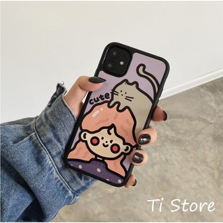 Ốp Lưng Girl Cute Cat iP [ TI STORE ]