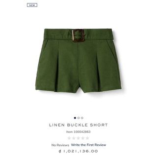 Quần short bé gái janie and jack - linen buckle short