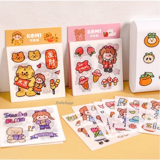 Set 12 Tấm Hình Dán Sticker Bé Gái