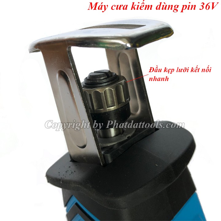 Máy cưa kiếm chạy pin 36V-Kèm 4 lưỡi cưa gỗ và kim loại-2 pin 1 sạc