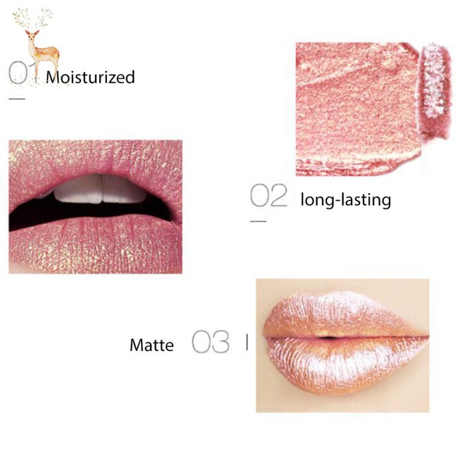 🔥🔥Newest✨✨【Trong kho】 12 Color Lip Gloss Glaze Bright Flash Pearlescent Bright Moisturizing Lipstick Pigment Liquid Glitter