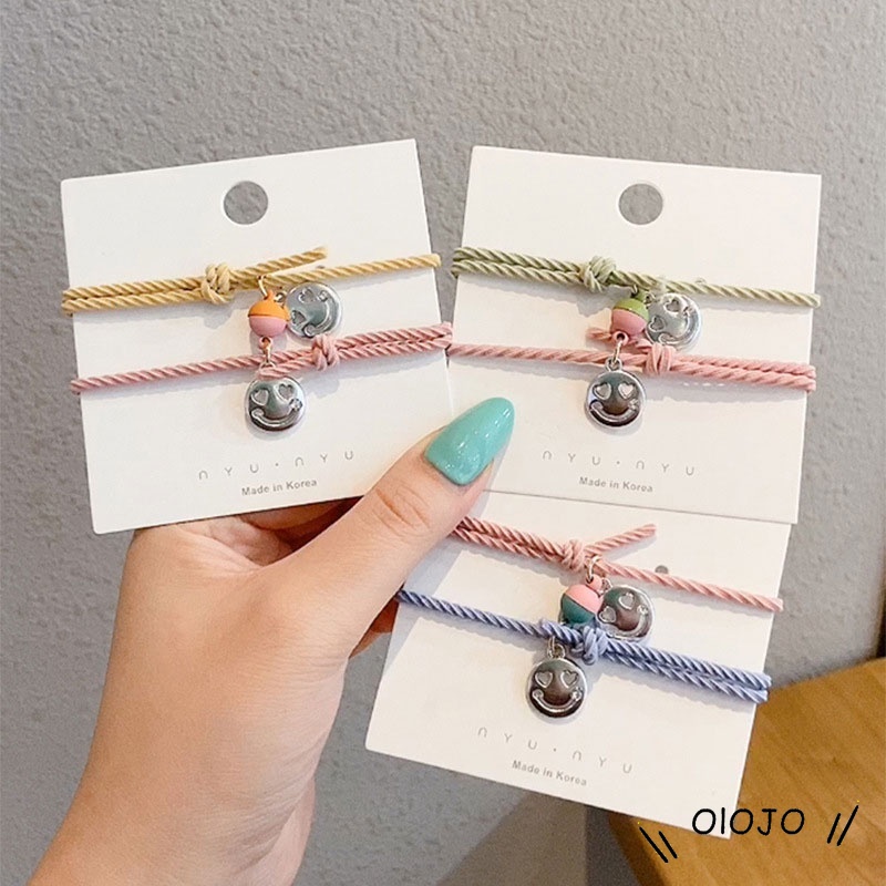 Set 2 Vòng Tay Nam Châm Mặt Cười Dễ Thương