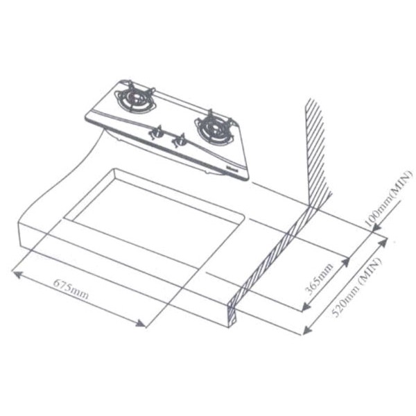 Bếp gas âm Rinnai RVB - 2BG (F)N