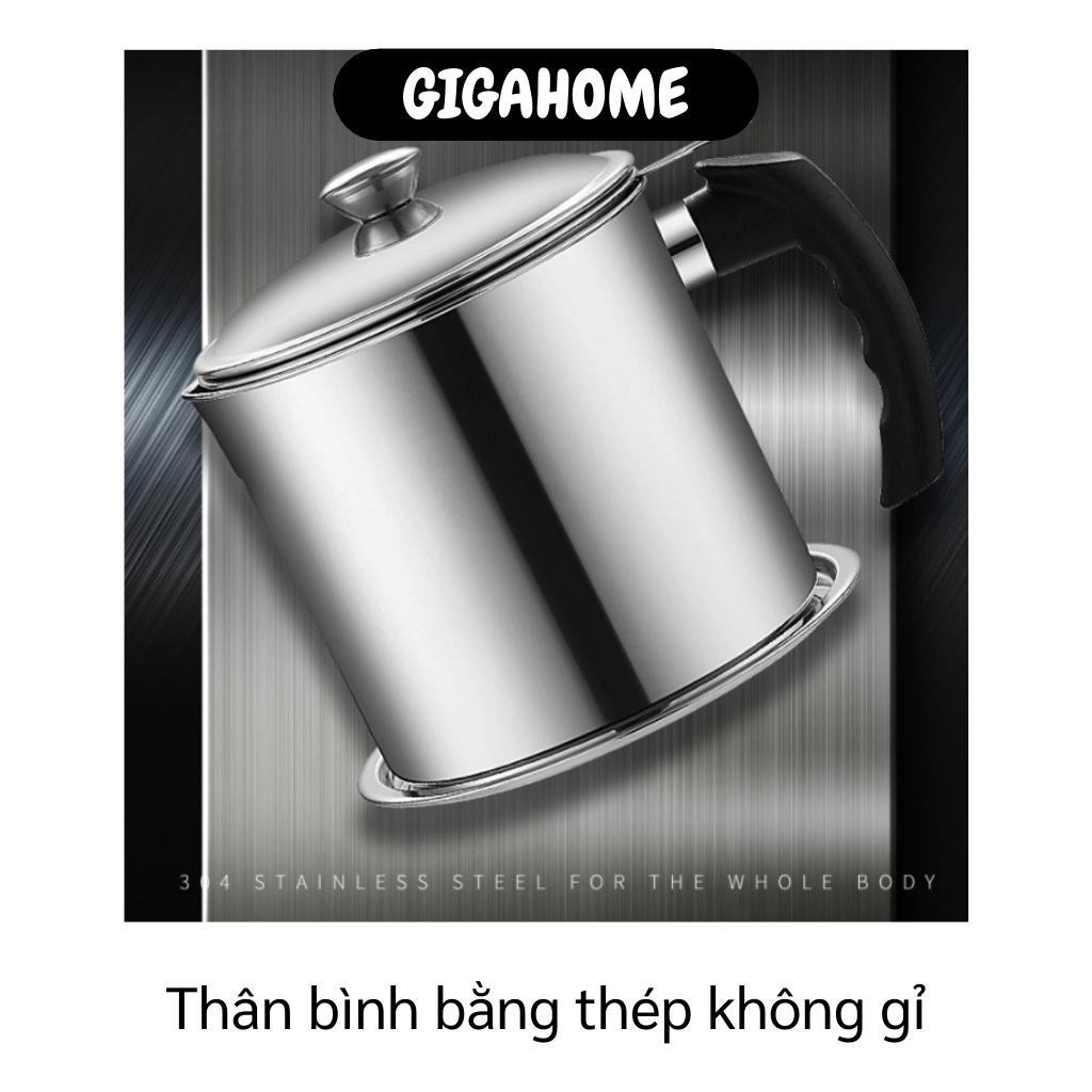 Ca lọc cặn dầu FREESHIP Bình Lọc Dầu 304 Bằng Thép Không Gỉ 14.5x12.5x15cm 9582