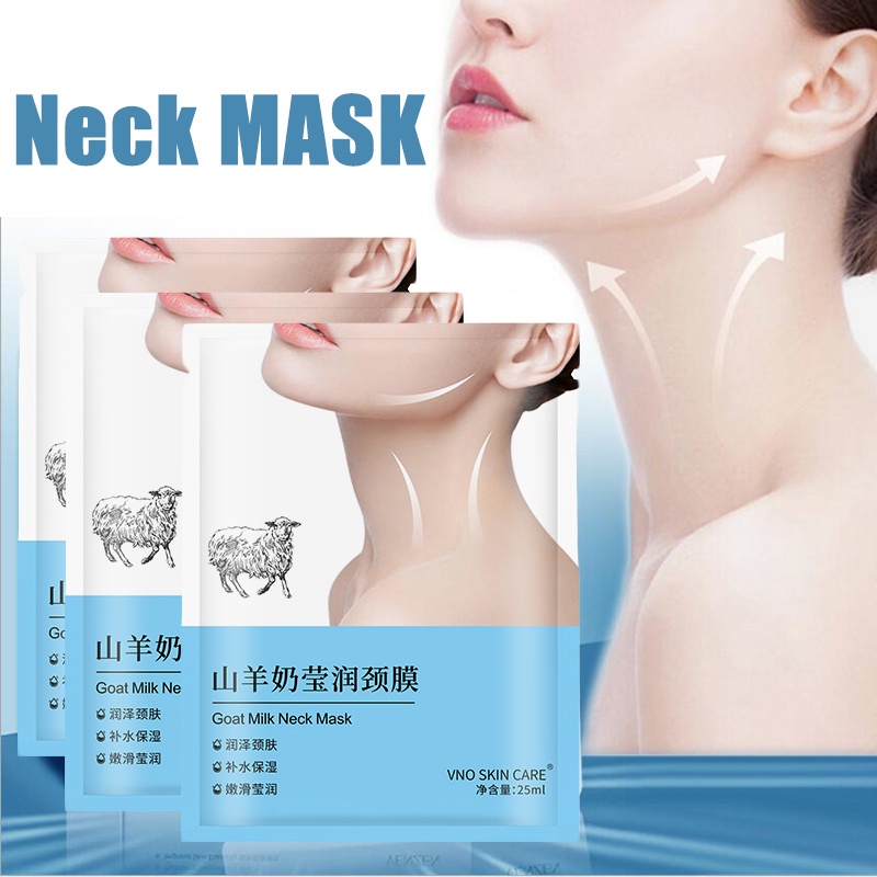 1 Mặt Nạ Sữa Dê Hexapeptide Làm Trắng / Mờ Nếp Nhăn / Làm Săn Chắc Da / Dưỡng Ẩm Chống Lão Hóa Cho Cổ