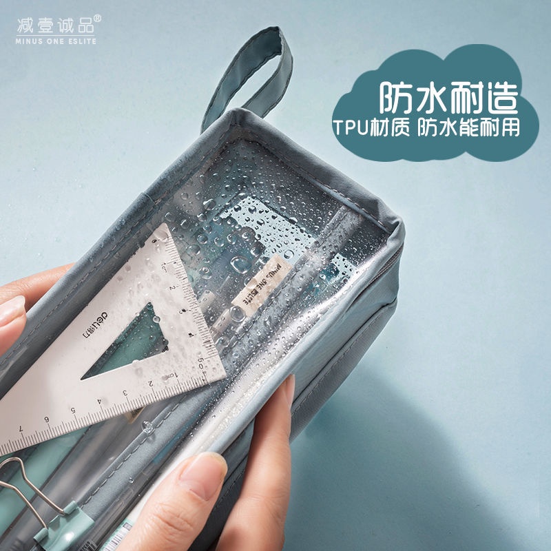 Túi Đựng Bút Trong Suốt Cỡ Lớn Thiết Kế Đơn Giản Cho Học Sinh Ốp