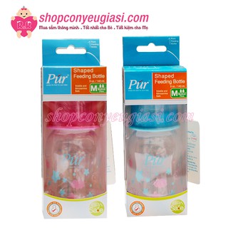 Bình sữa cổ thường shaped feeding pur 140ml pur1906 - thái lan