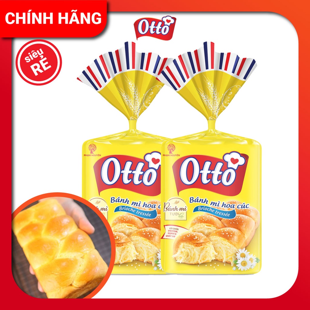 [GIẢM SỐC] CHÍNH HÃNG Combo 2 Bịch Bánh mì Hoa Cúc Otto - Otto Brioche Tressée 300g