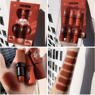 Set 6 cây son thỏi Kiss Beauty Lipstick Mat Color