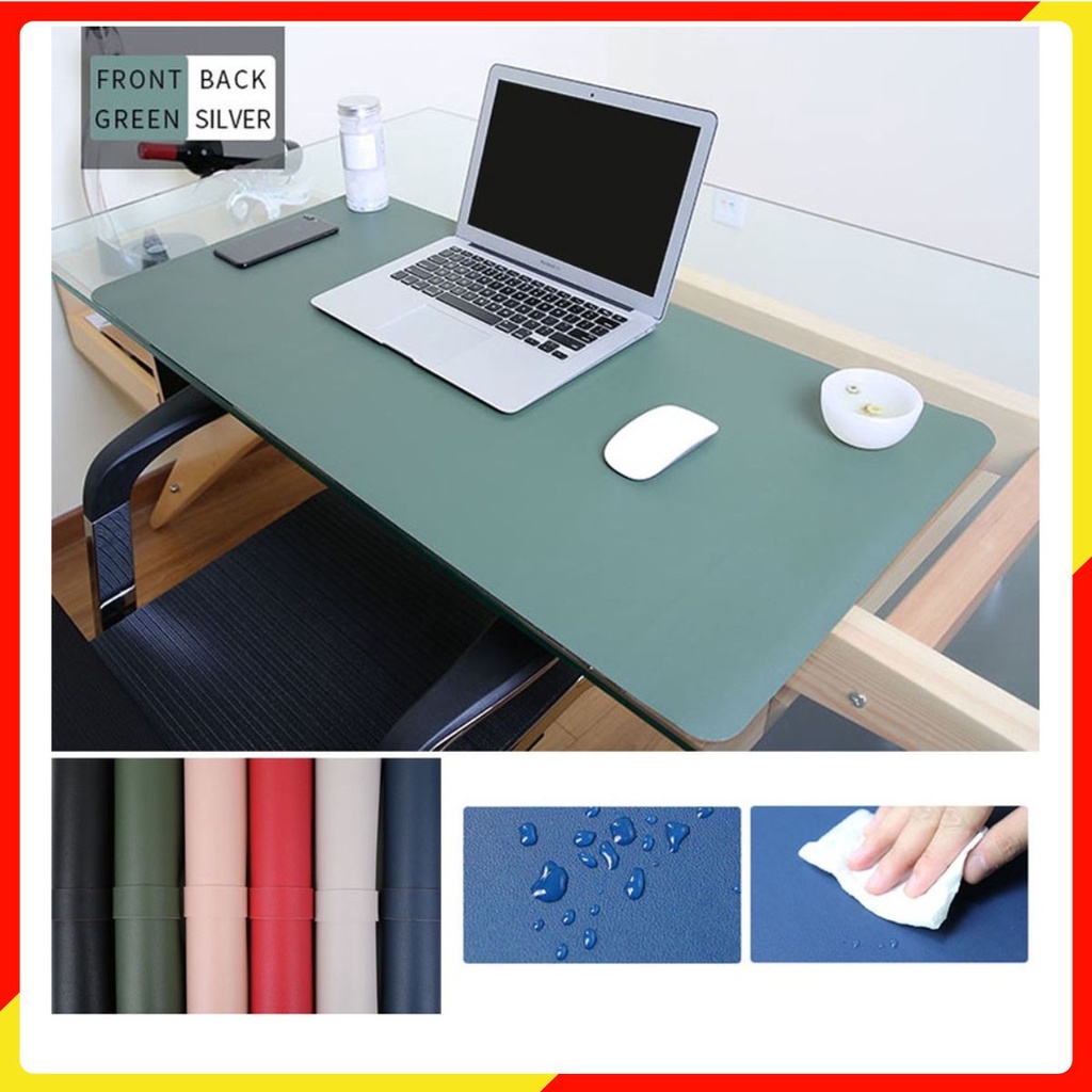 Thảm Da PU Trải Bàn Làm Việc DeskPad Size Lớn Kiêm Bàn Di Chuột Máy Tính Mouse Pad Cỡ Lớn Chống Nước