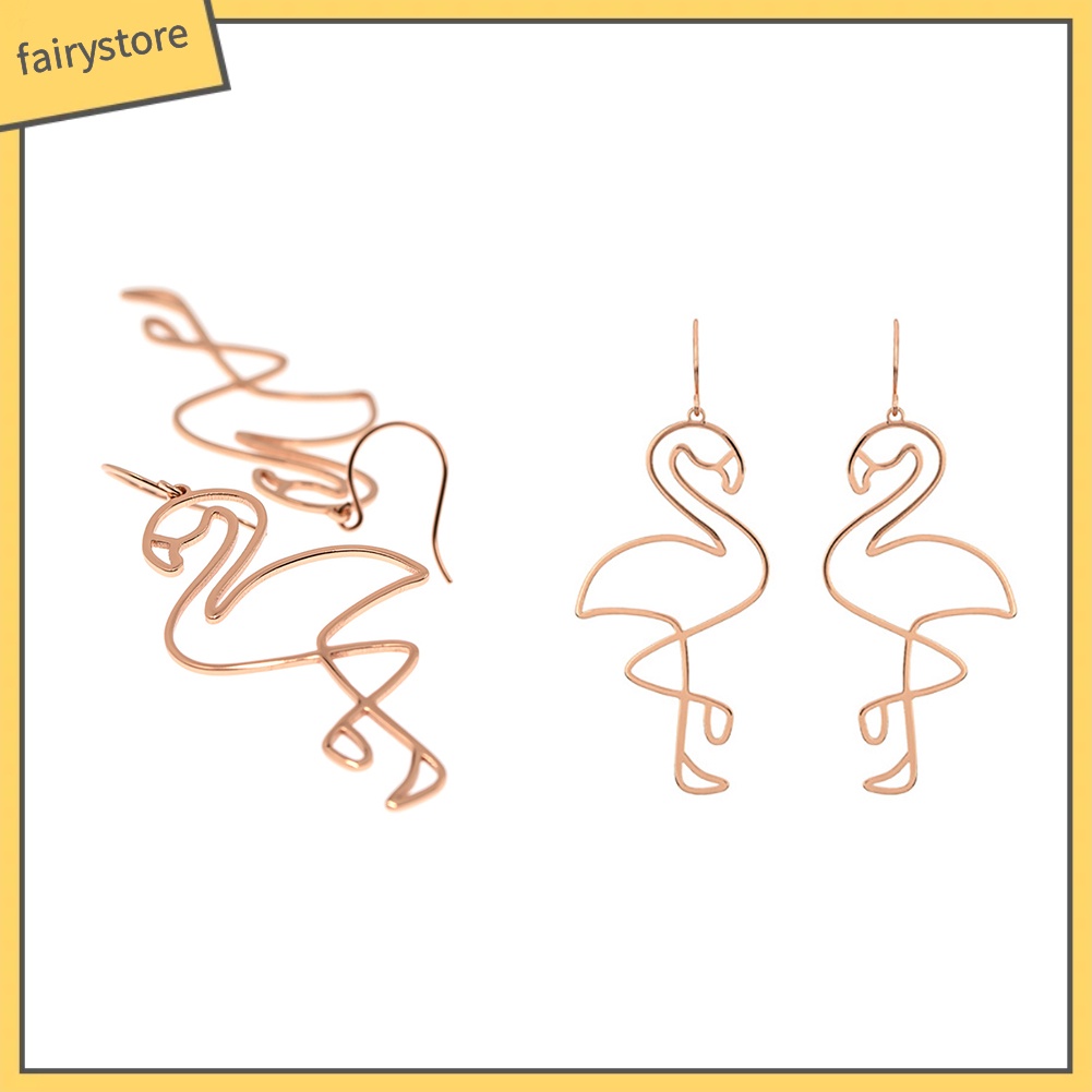 Bông tai hình chim hồng hạc