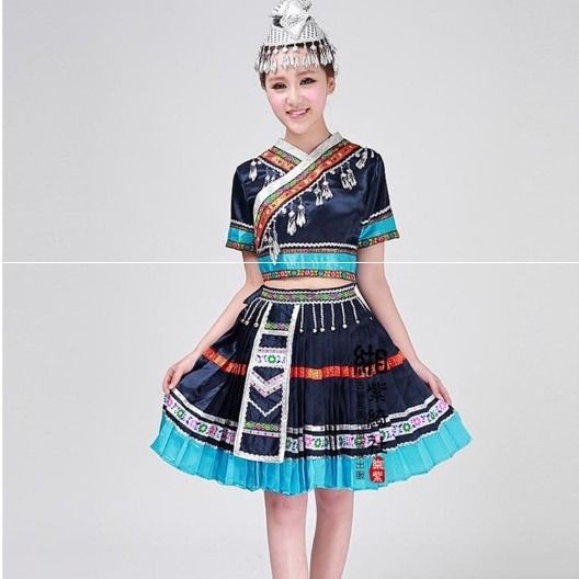 Trang Phục Biểu Diễn Múa Dân Tộc Miao Yunnan Wenshan Noble Yao Zhuang