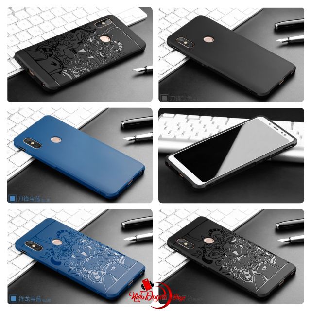 Ốp lưng Xiaomi Redmi Note 6 Pro,Redmi Note 5,Redmi Note 5 Pro,Mi A2,Mi 6x chống sốc trơn và hoa văn