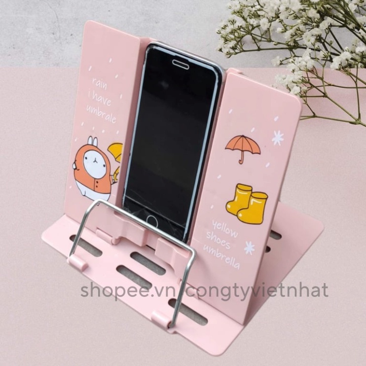 Giá kẹp sách, đỡ sách chống cận thị cho bé - in hình đáng yêu