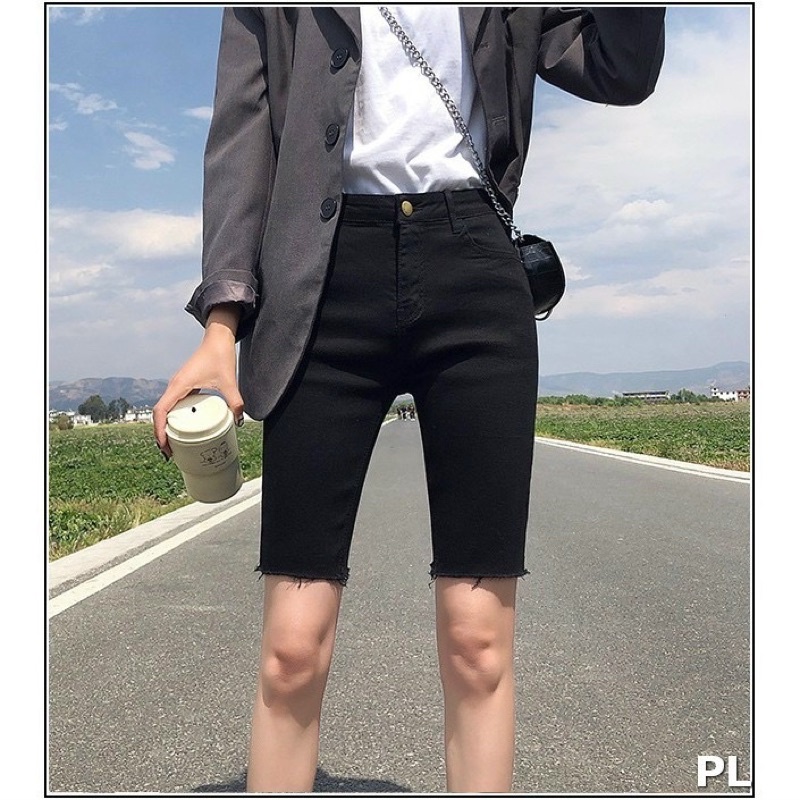 Quần jean lửng co giãn