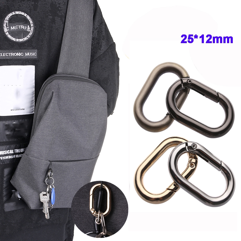 Móc Carabiner Hình Oval Bằng Hợp Kim Kẽm Chuyên Dụng Cho Leo Núi