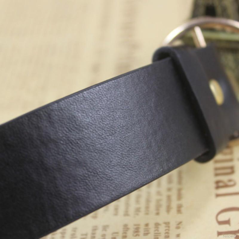 Thắt lưng da PU khóa tròn thiết kế thời trang