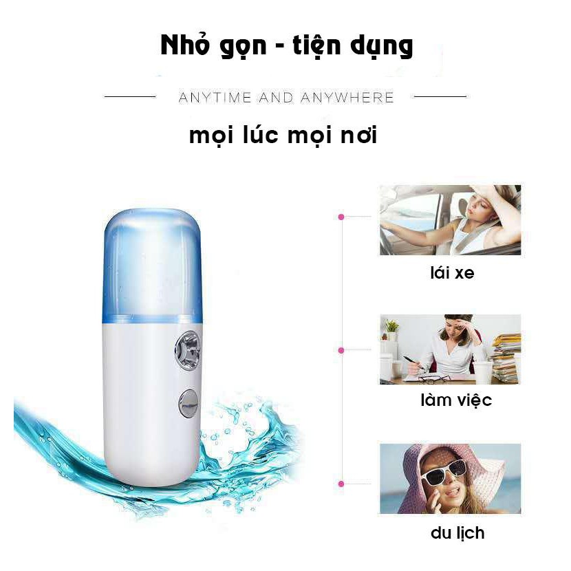 Máy phun sương tạo ẩm mini để bàn cầm tay mã 17013 Kami