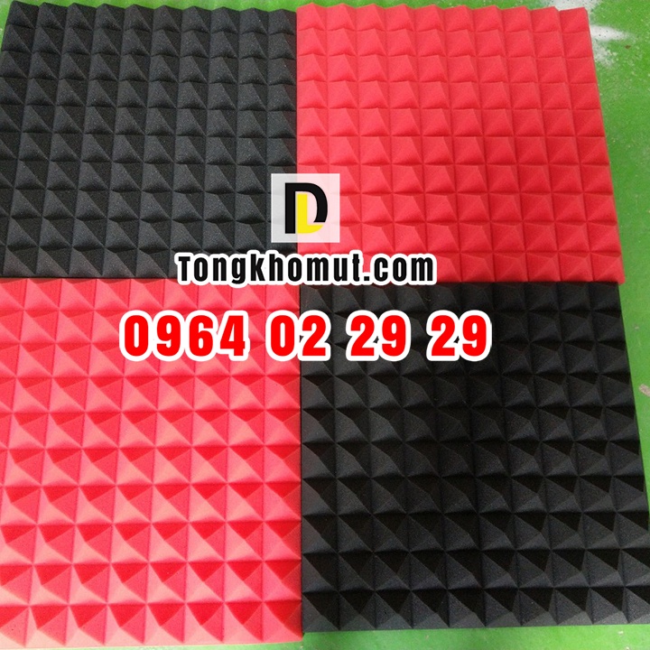 Mút gai, mút kim tự tháp chống cháy 50x50x5cm tiêu âm - cách âm tỉ trọng cao dùng cho phòng thu