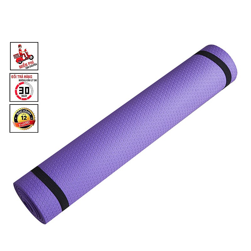 Thảm Yoga TPE Êm Ái Chống Trượt, Thảm Tập Yoga 1 Lớp Cao Cấp TM06