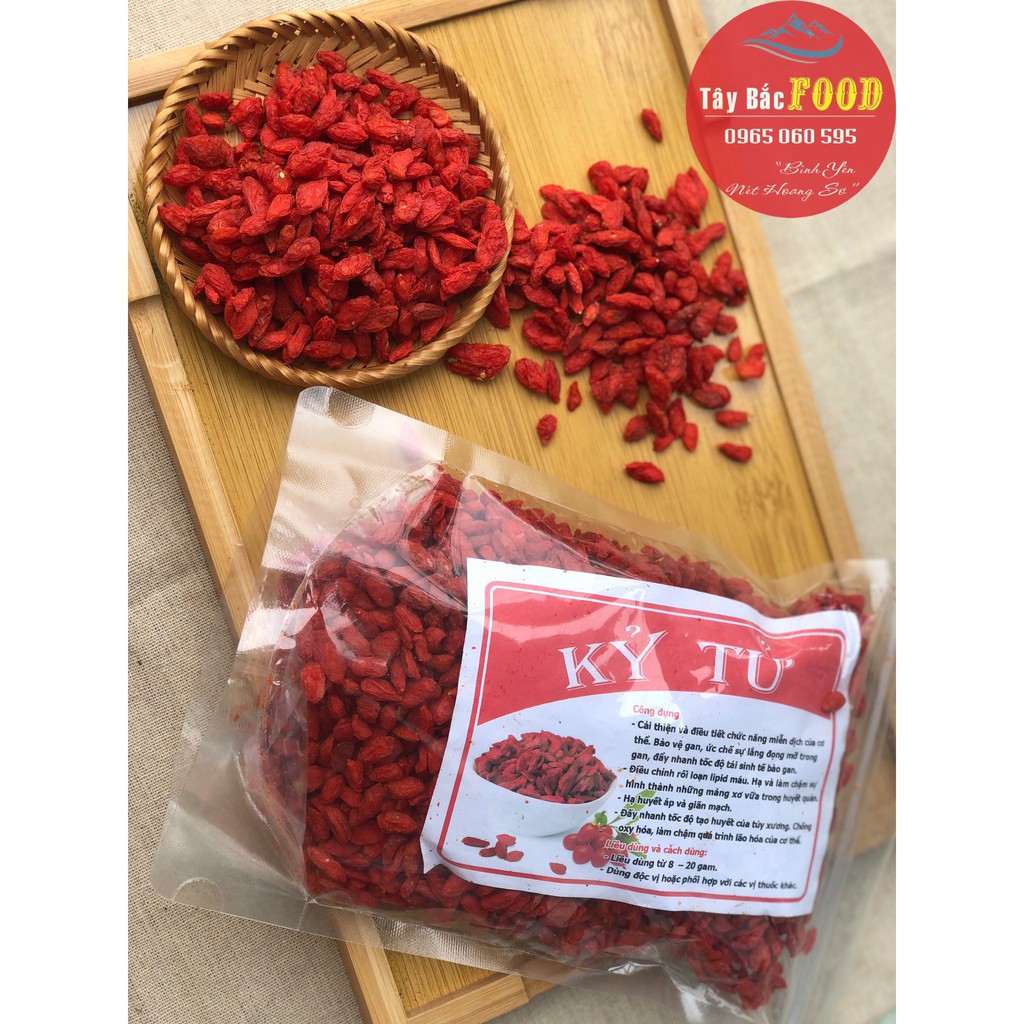 Kỉ Tử Hữu Cơ, Loại Đặc Biệt  câu kỉ tử Ninh Hạ đỏ khô organic, hạt to mẩy ăn trực tiếp, bổ dưỡng đẹp da chống lão hóa