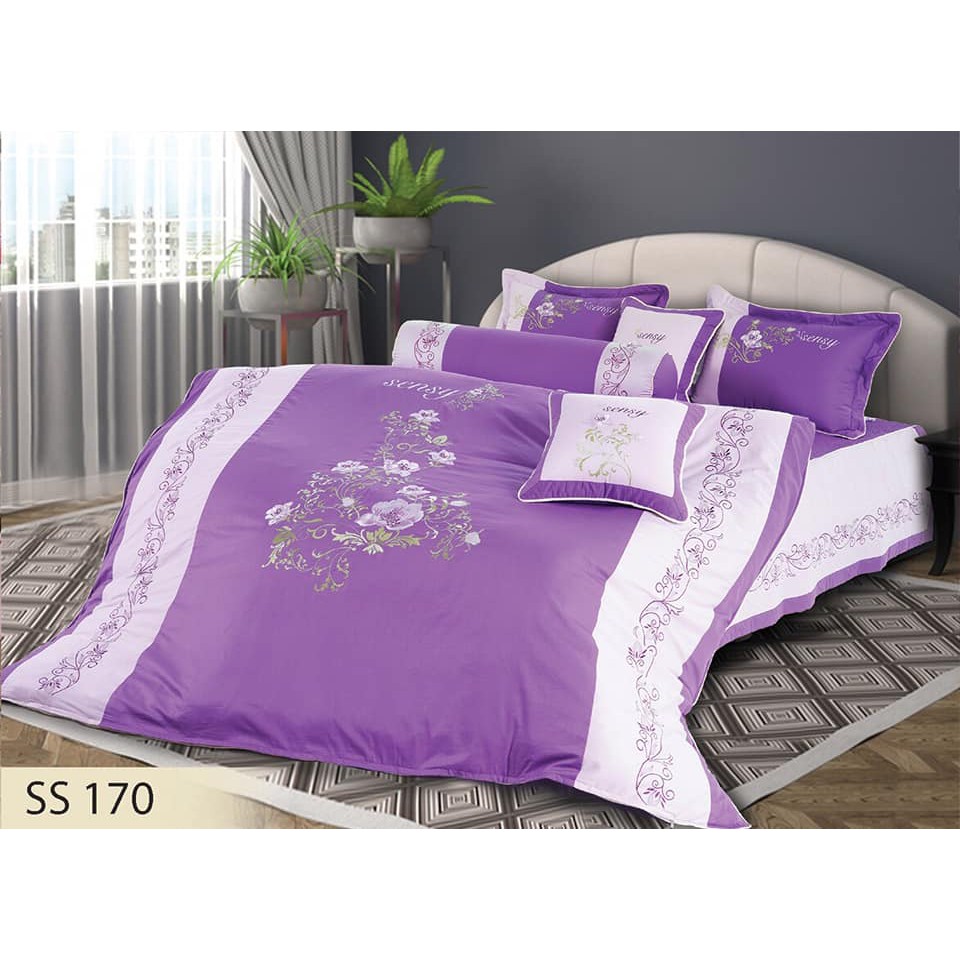 Bộ Chăn Ga Gối Cưới 7 Món Chính Hãng VIKOSAN Style 2018 - 2019 (SenSy SS170) ga 1,6m_2,0m