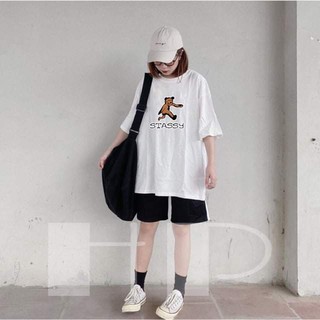 Sét bộ nữ áo phông dáng rộng và quần đùi ngố chất cotton mát lịm