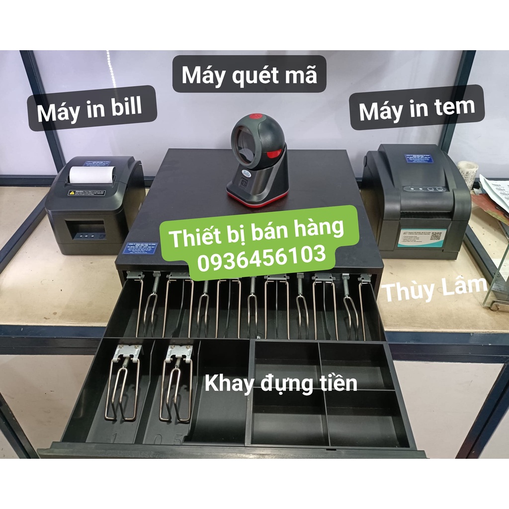 Bộ 4 thiết bị bán hàng cho Minimart, Tạp hóa, Shop thời trang