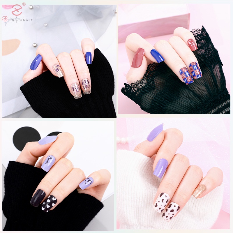Mới Set 14 Miếng Dán Móng Tay Hình Động Vật Dễ Thương