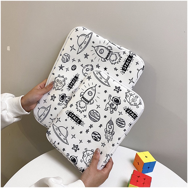 Túi đựng Laptop kích thước 13.3 13 12 11 10.5 10.2 inch phong cách Hàn Quốc dễ thương xinh xắn mạng tinh thể Không gian