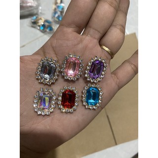 set 5 hạt center hạt đá cổ điển nhiều màu