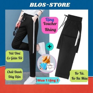 Quần Jogger Nữ 🍀FRRESHIP🍀Quần Thể Thao Kiểu Sọc To 2 Bên Vải Co Giãn Tốt Có Cầu Nâng Mông