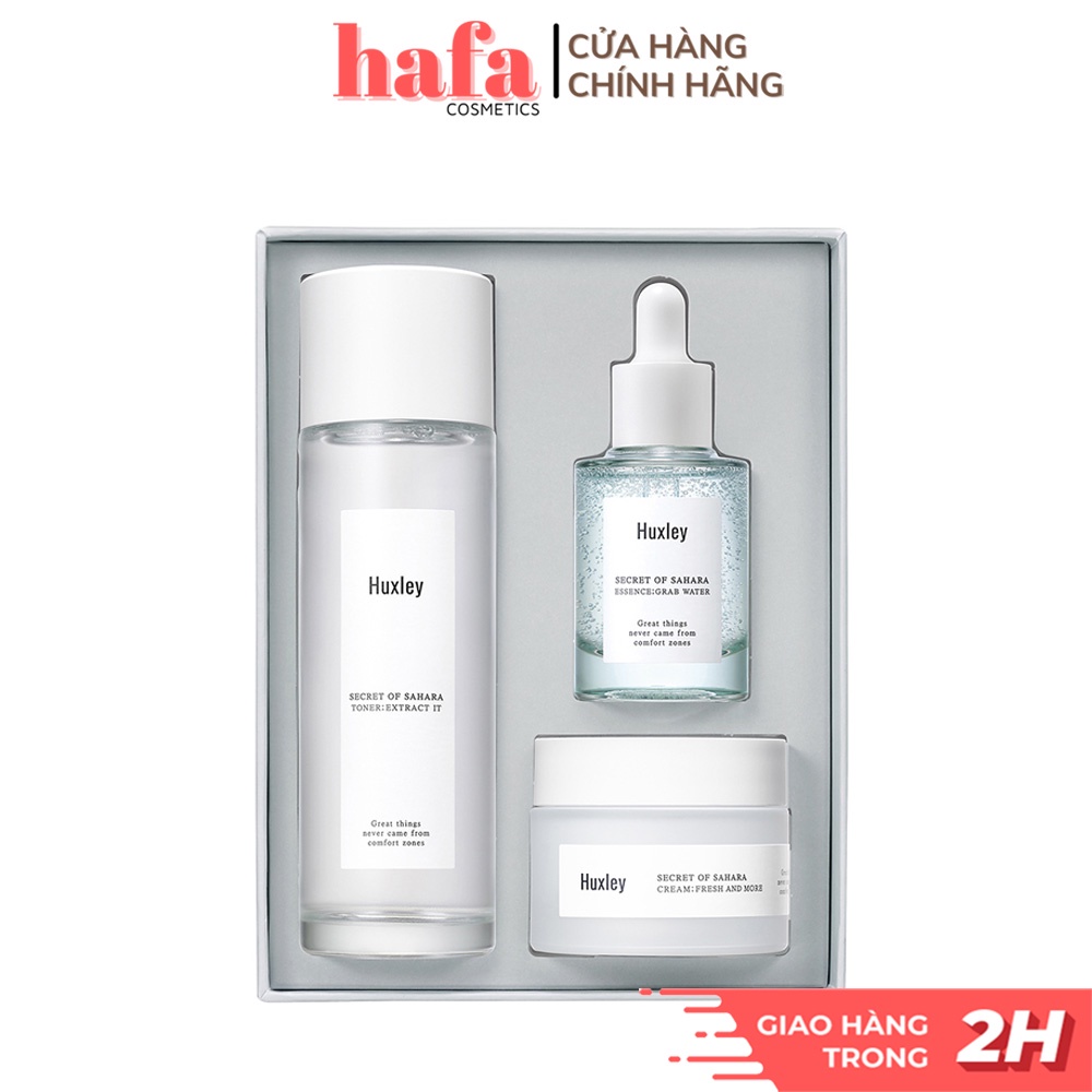 Set dưỡng cấp nước dưỡng ẩm Huxley Hydration Trio Set