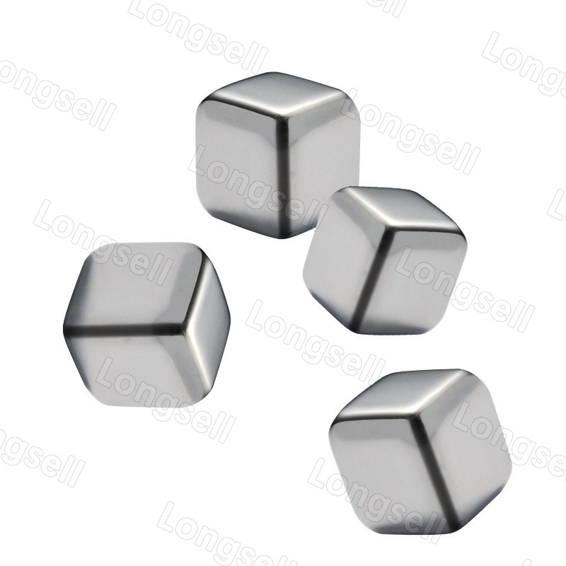 Food Grade Stainless Steel Ice Cube Kitchen Untensil Set Whiskey Beer Cola Ice Liqueur Frozen Drink Metal Ice Cubes
