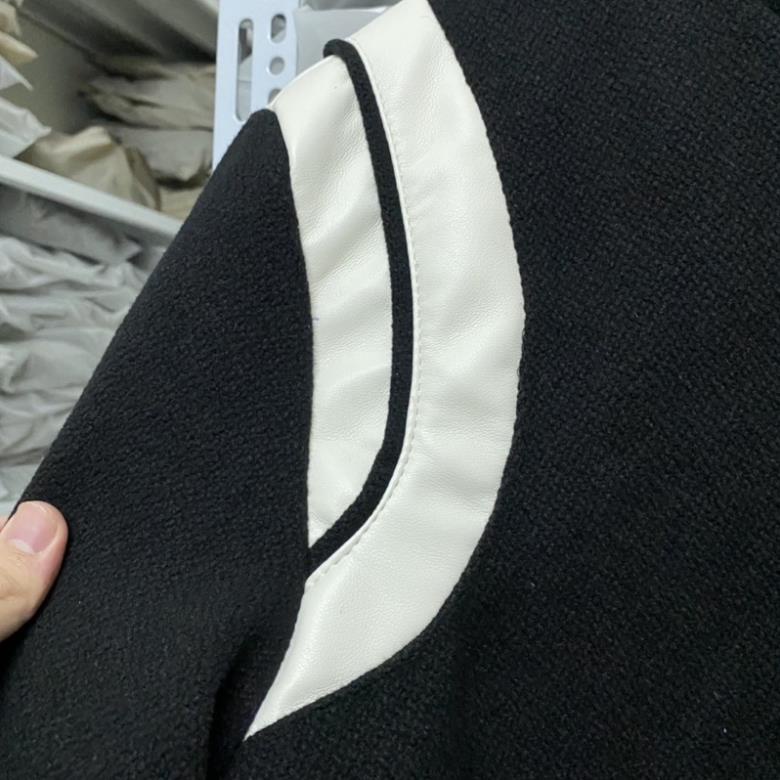 ÁO KHOÁC BOMBER VARSITY SLP SAINT LAURENT TEDDY YSL , ÁO KHOÁC DA LỘN NAM NỮ UNISEX