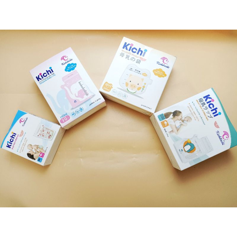 Túi Trữ Sữa Kichilachi 100/150/180/250ml Có  Vòi / Túi Cảm Biến Nhiệt/Túi Khóa 2 Ziper Chắc Chắn,Không Bị Rò Sữa