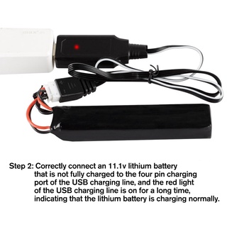 Dây Cáp Sạc Pin Lithium Cổng USB 11.1V 3S