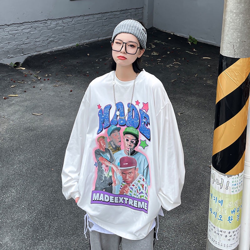 Áo Nỉ Nữ Dài Tay Cổ Tròn Form Rộng Thời Trang Hàn