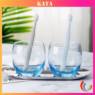 Cốc Uống Nước Thủy Tinh Màu Xanh Dương Kiểu Dáng Đẹp Chính Hãng Deli ES1132B Dung Tích 290ml
