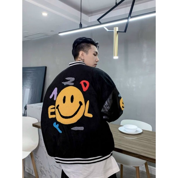 boomber thêu mặc cười