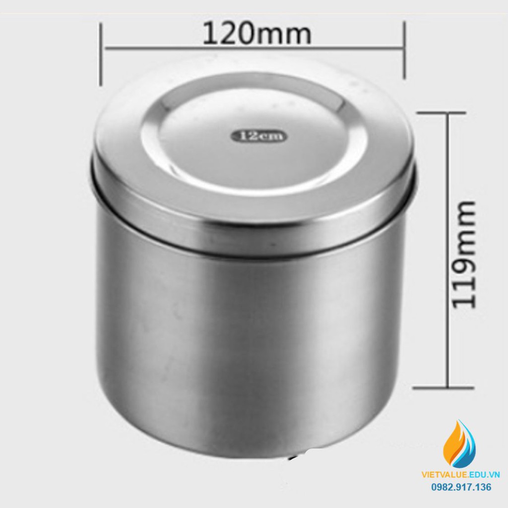 Hộp đựng bằng Inox 304 không gỉ, kích thước 12x12x11cm, có nắp | Shopee ...