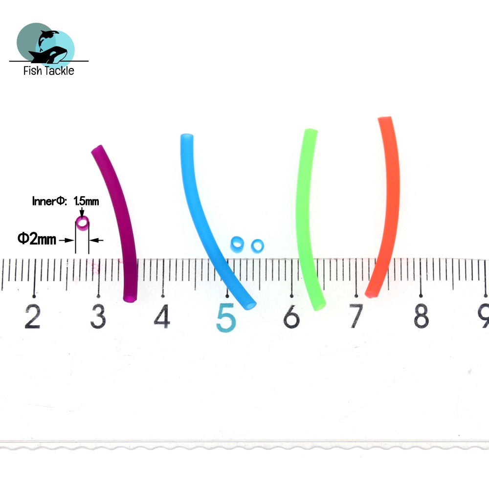 Túi 4m Ống Silicon Mỏng Co Giãn Mềm Bọc Dây Câu Cá Nymph Worm