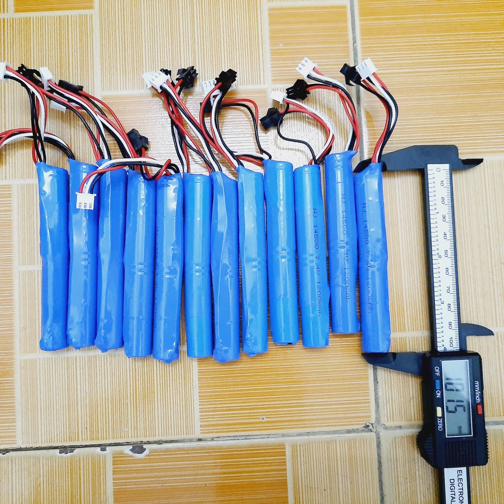 Pin sạc 2S 14500 7.4V Pin dài cổng nối Sm dùng cho xe mô hình điều khiển từ xa